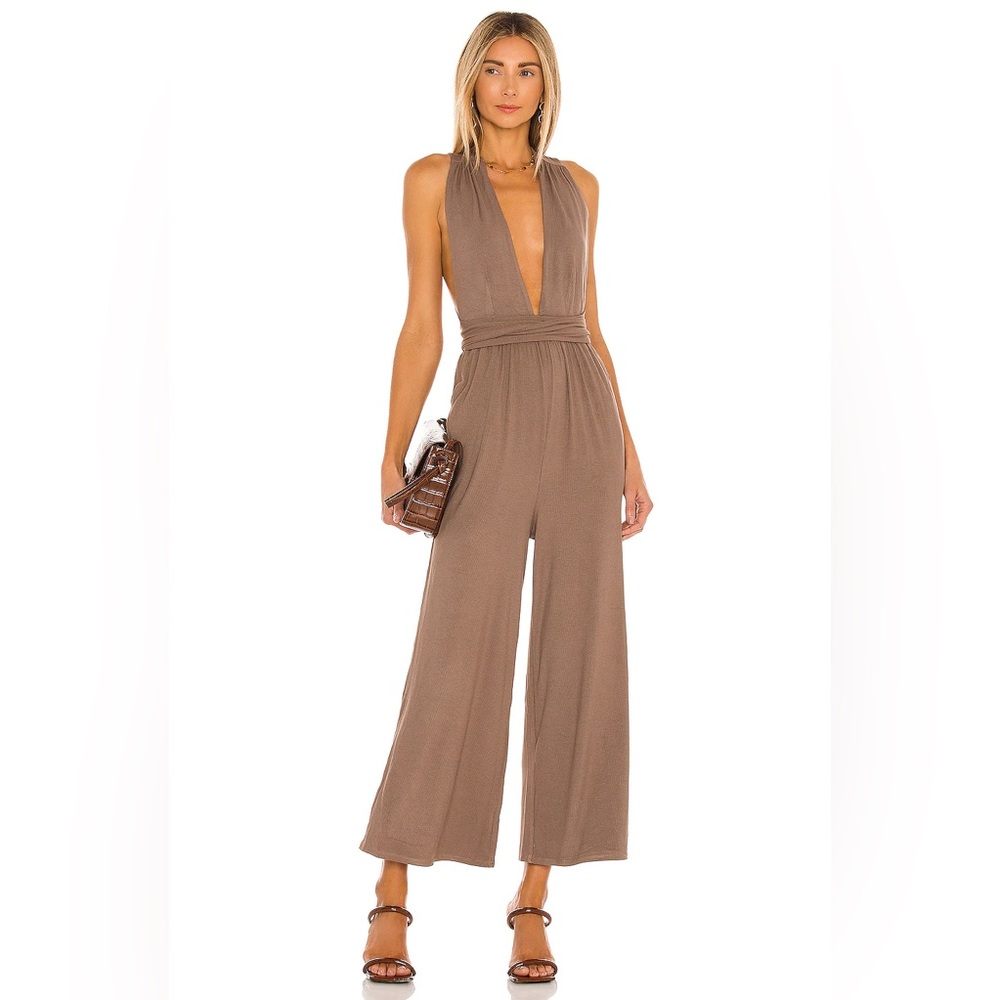 Revolve Majorelle jumpsuit tan sz small